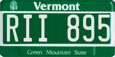 VT license plate RII895