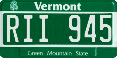 VT license plate RII945