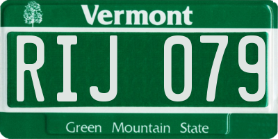 VT license plate RIJ079