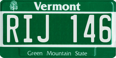 VT license plate RIJ146