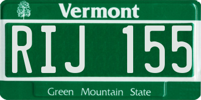 VT license plate RIJ155