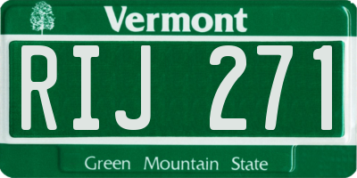 VT license plate RIJ271