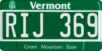 VT license plate RIJ369