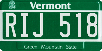 VT license plate RIJ518