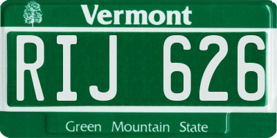 VT license plate RIJ626