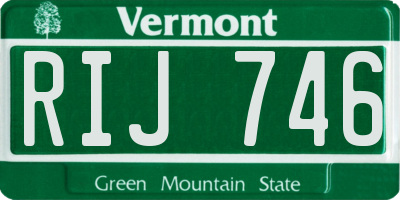 VT license plate RIJ746