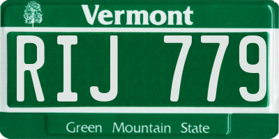 VT license plate RIJ779