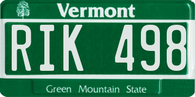 VT license plate RIK498