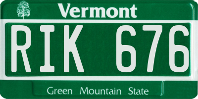 VT license plate RIK676