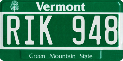 VT license plate RIK948