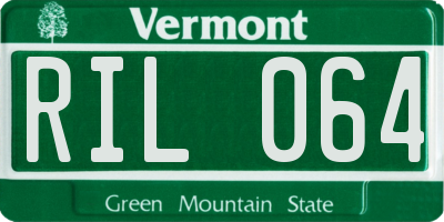 VT license plate RIL064