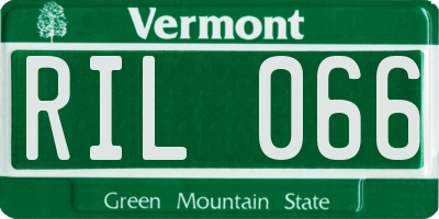 VT license plate RIL066