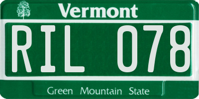 VT license plate RIL078