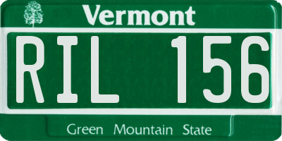 VT license plate RIL156