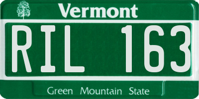 VT license plate RIL163