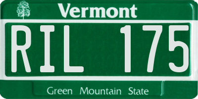 VT license plate RIL175