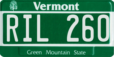 VT license plate RIL260