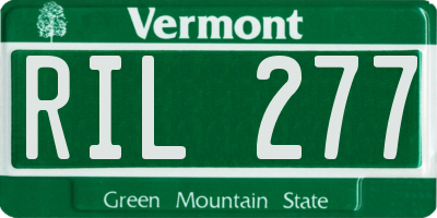 VT license plate RIL277