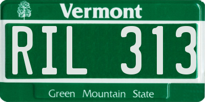 VT license plate RIL313