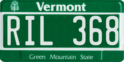 VT license plate RIL368