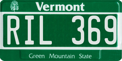 VT license plate RIL369