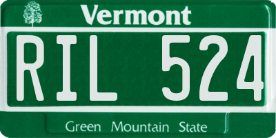VT license plate RIL524