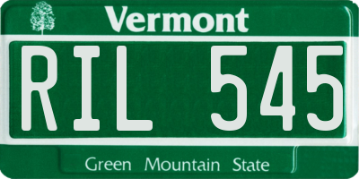 VT license plate RIL545