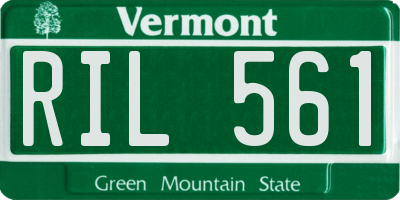VT license plate RIL561