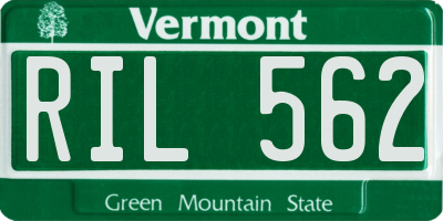 VT license plate RIL562