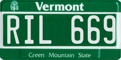 VT license plate RIL669
