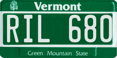 VT license plate RIL680