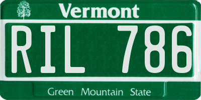 VT license plate RIL786