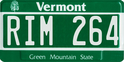 VT license plate RIM264
