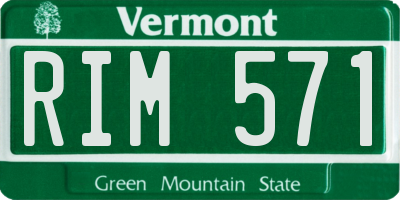 VT license plate RIM571