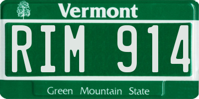 VT license plate RIM914