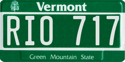 VT license plate RIO717