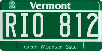 VT license plate RIO812