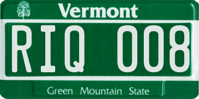 VT license plate RIQ008
