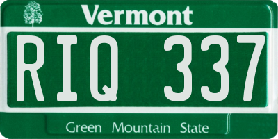 VT license plate RIQ337