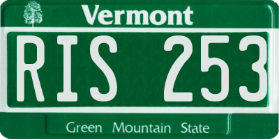 VT license plate RIS253