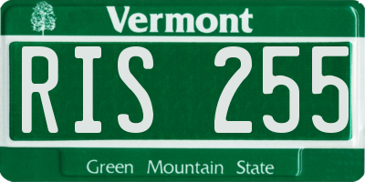 VT license plate RIS255