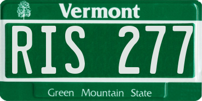 VT license plate RIS277