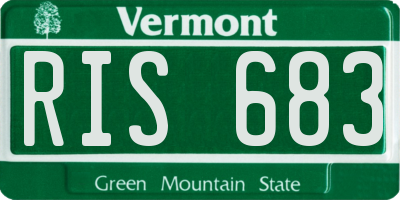 VT license plate RIS683