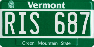 VT license plate RIS687