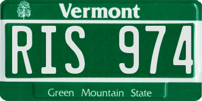VT license plate RIS974