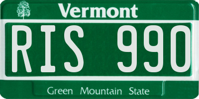 VT license plate RIS990