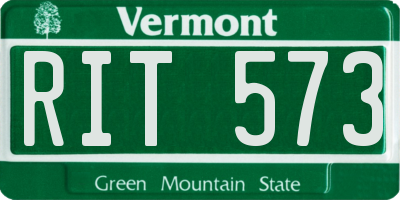 VT license plate RIT573