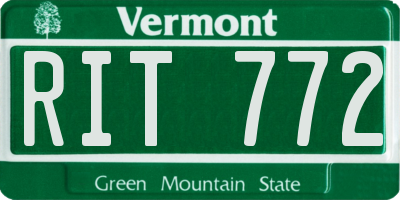 VT license plate RIT772