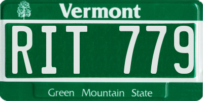 VT license plate RIT779