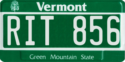 VT license plate RIT856